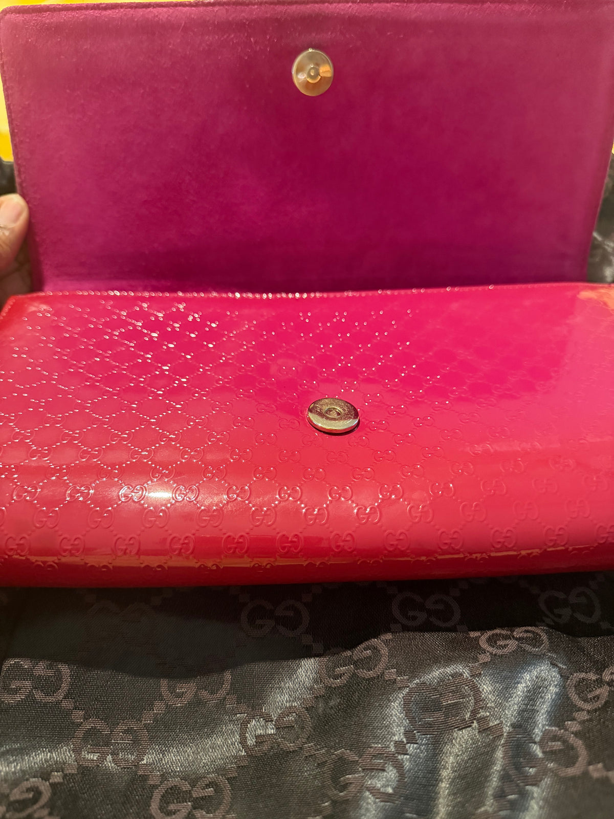 Gucci large red clutch