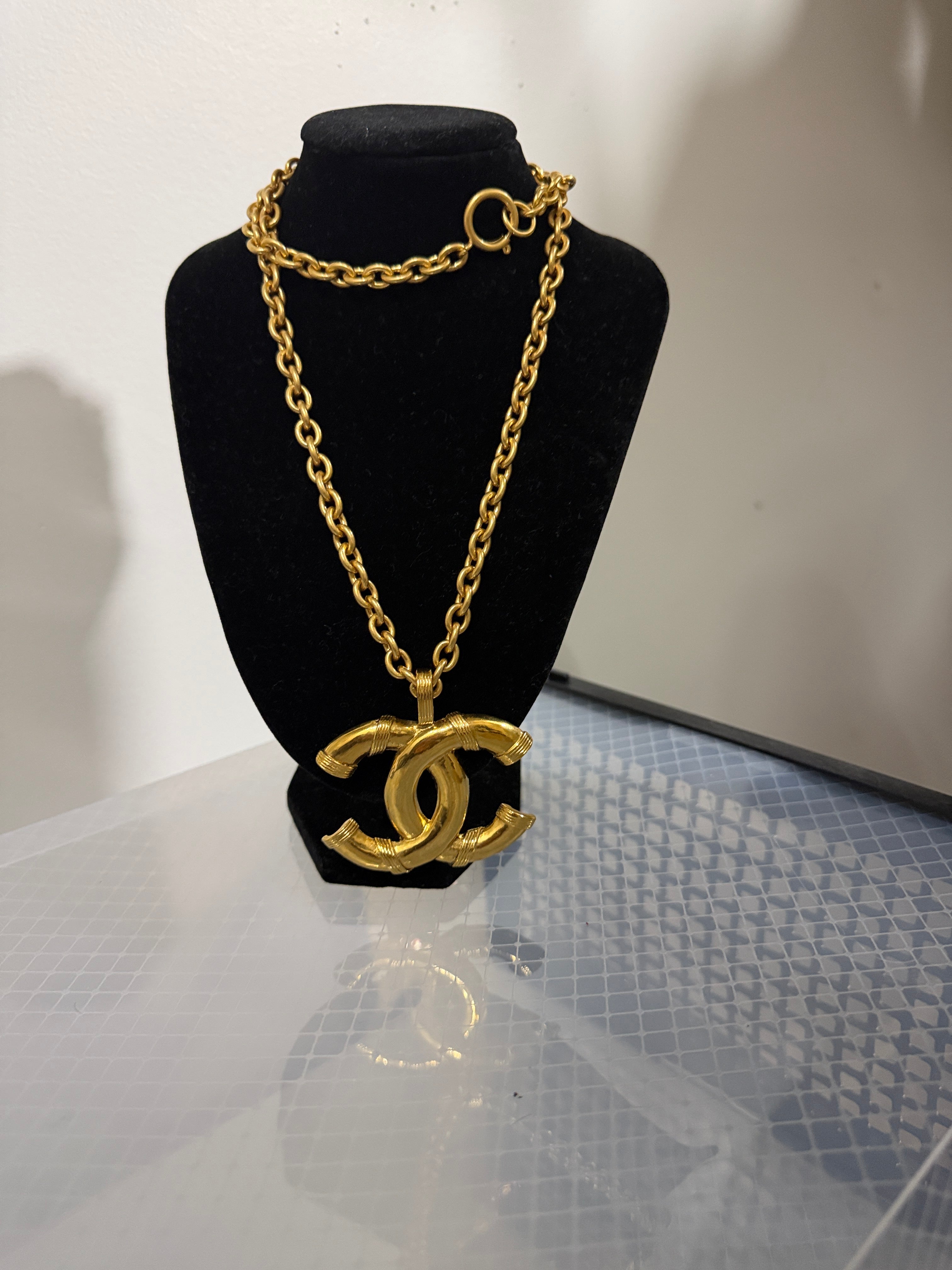 Chanel large pendant necklace