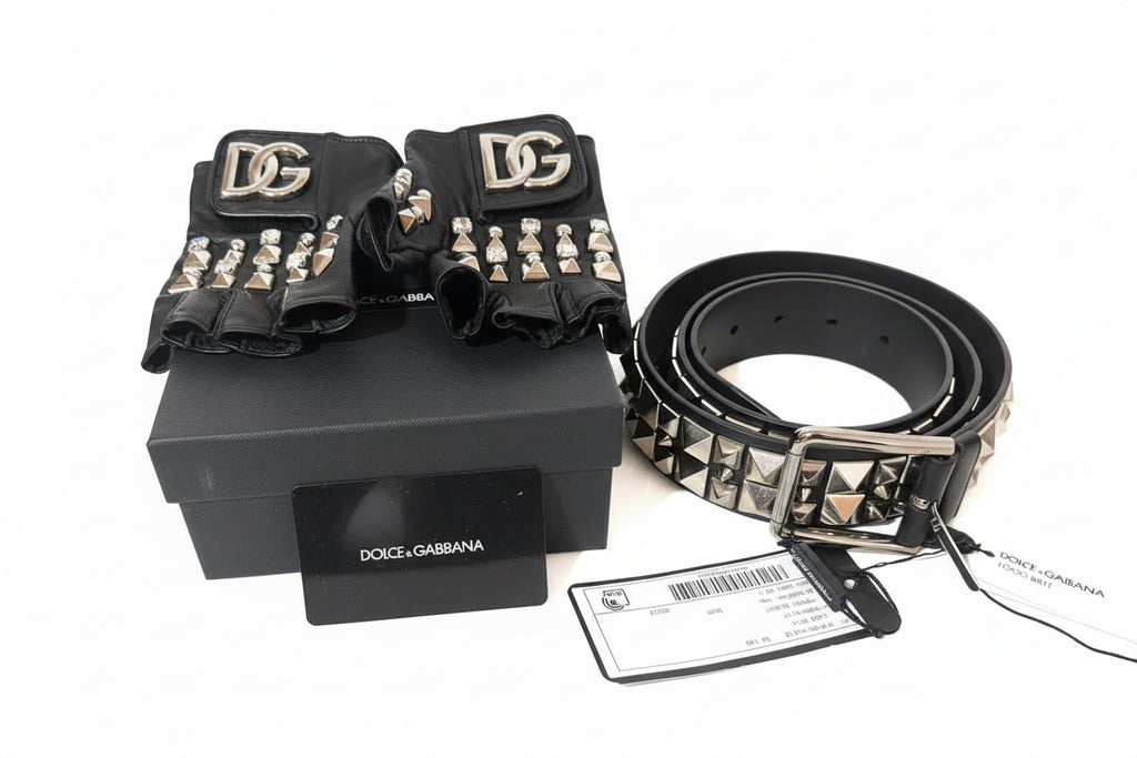 Dolce&Gabbana glove and belt set brand new w/box and authenticity card