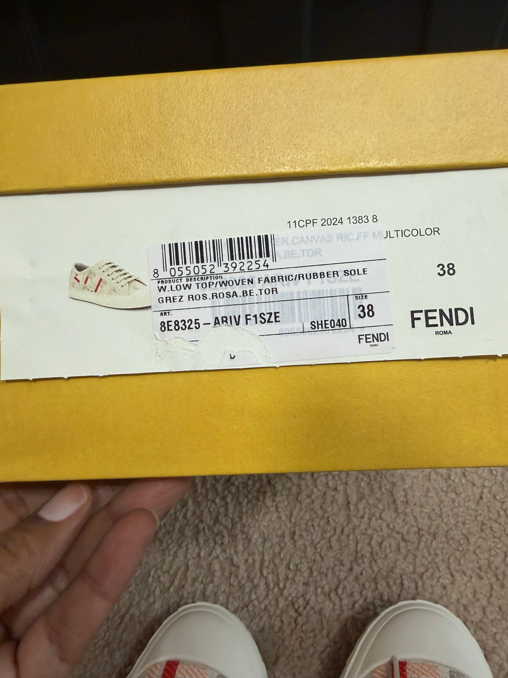 Fendi sneakers size 8