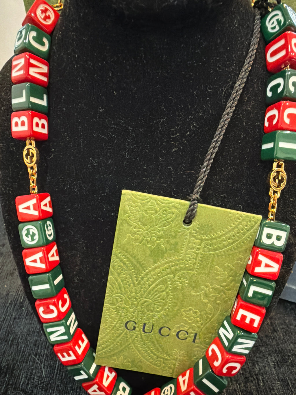 Gucci x Balenciaga necklace brand new, comes with certificate of authenticity/sold