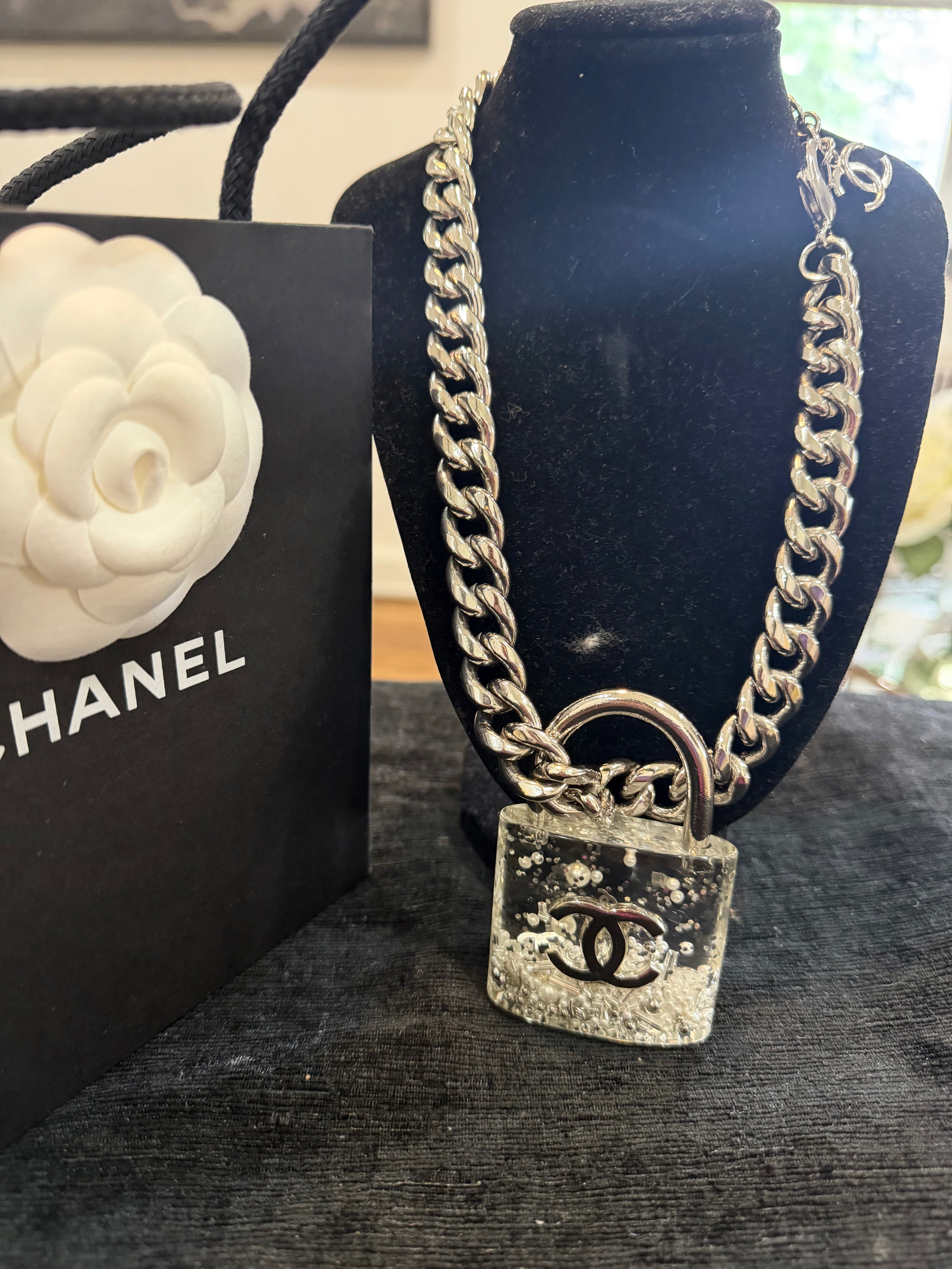 Chanel padlock large necklace
