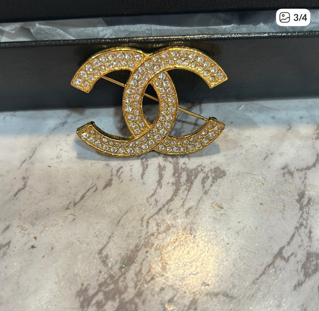 Chanel crystal brooch