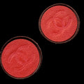 Chanel pink leather clip on earrings