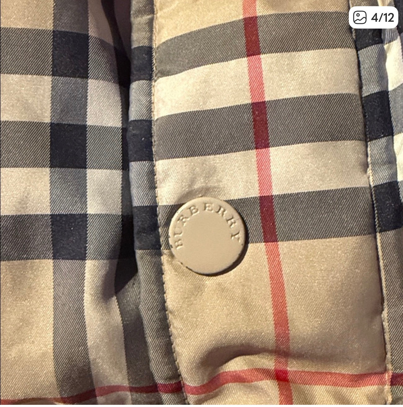 Burberry puffer vest(preowned)