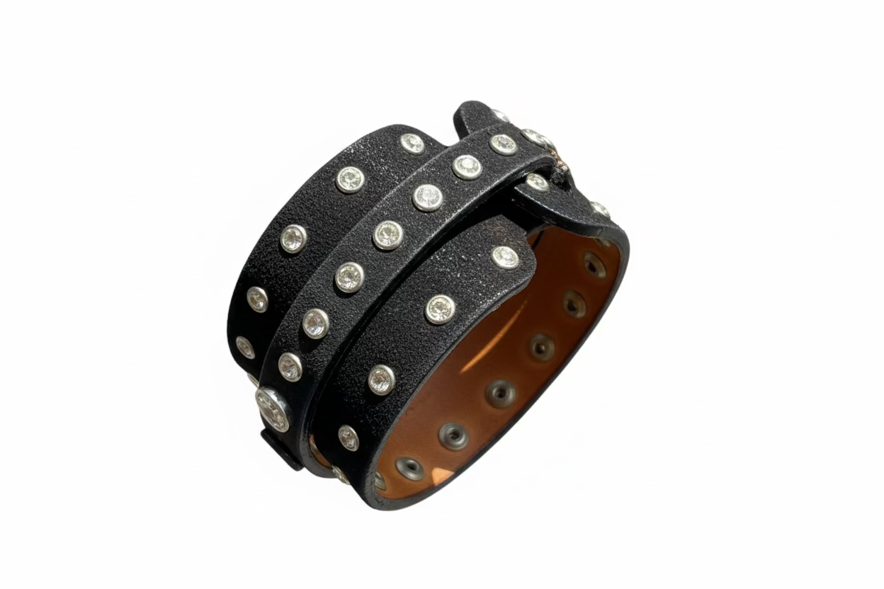 Celine suede black wrap bracelet