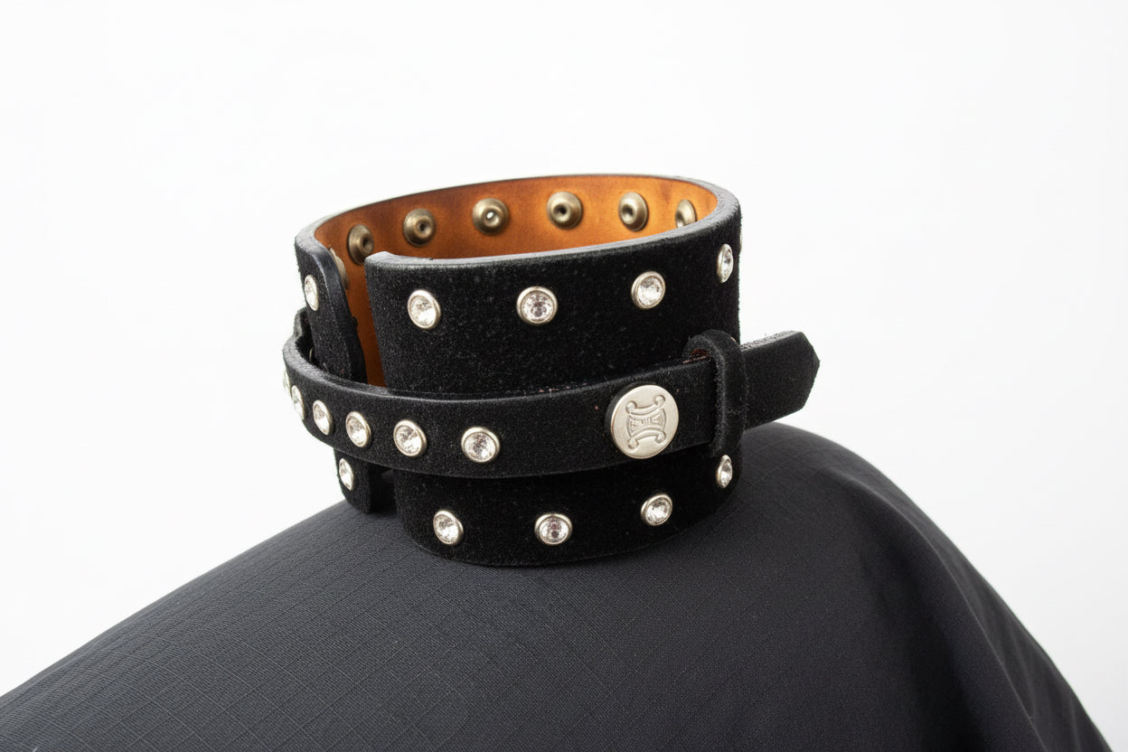 Celine suede black wrap bracelet