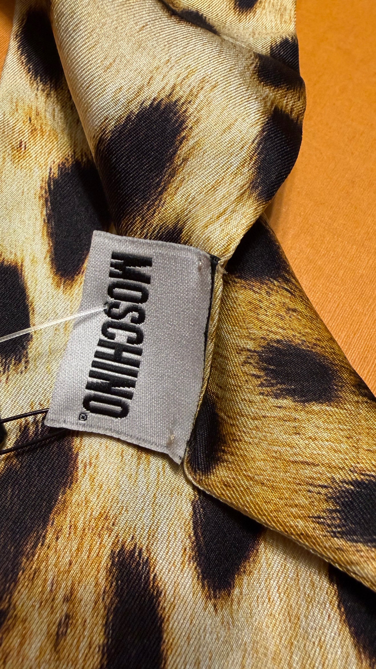 Moschino animal print twilly choker