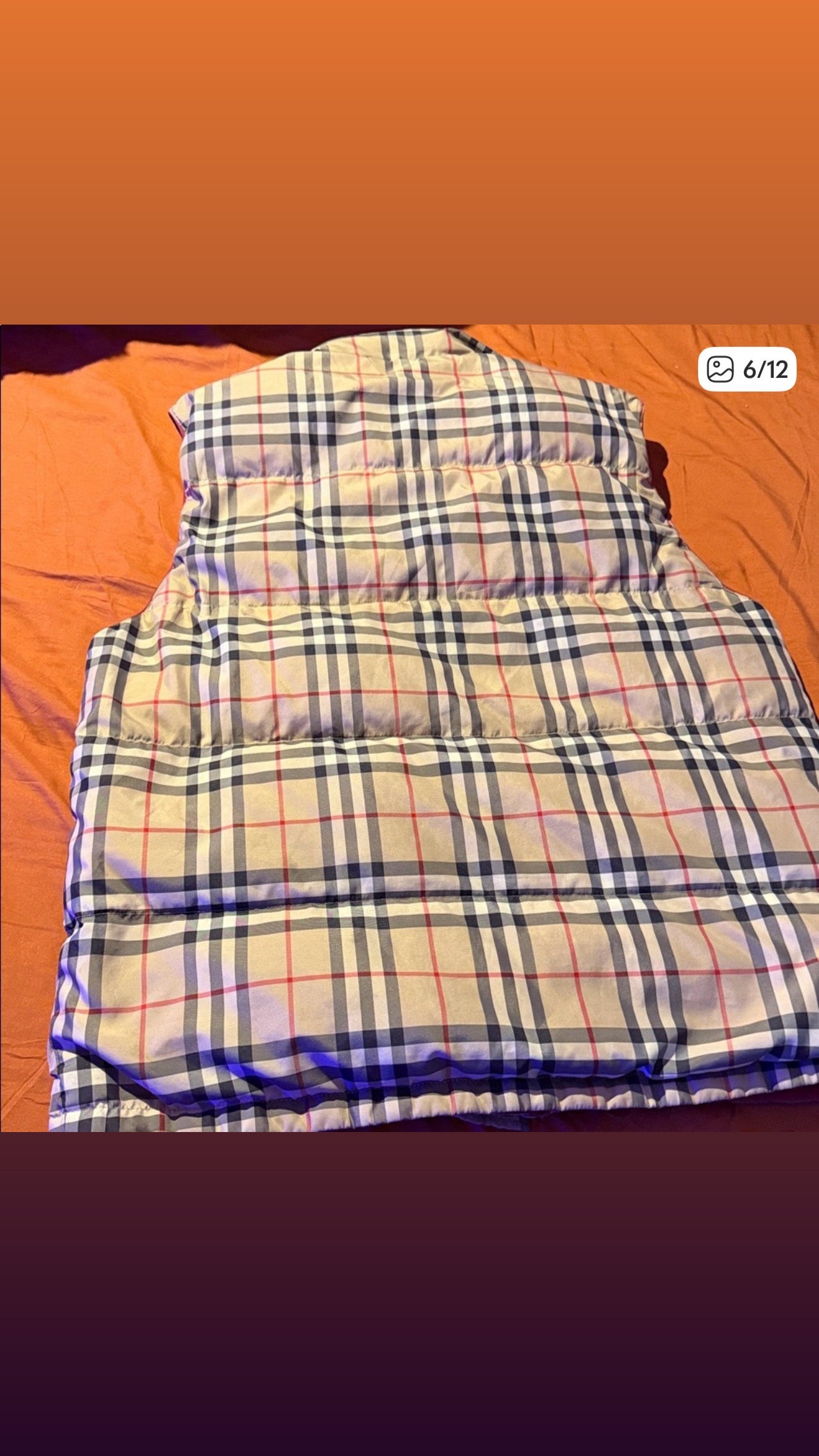 Burberry puffer vest(preowned)